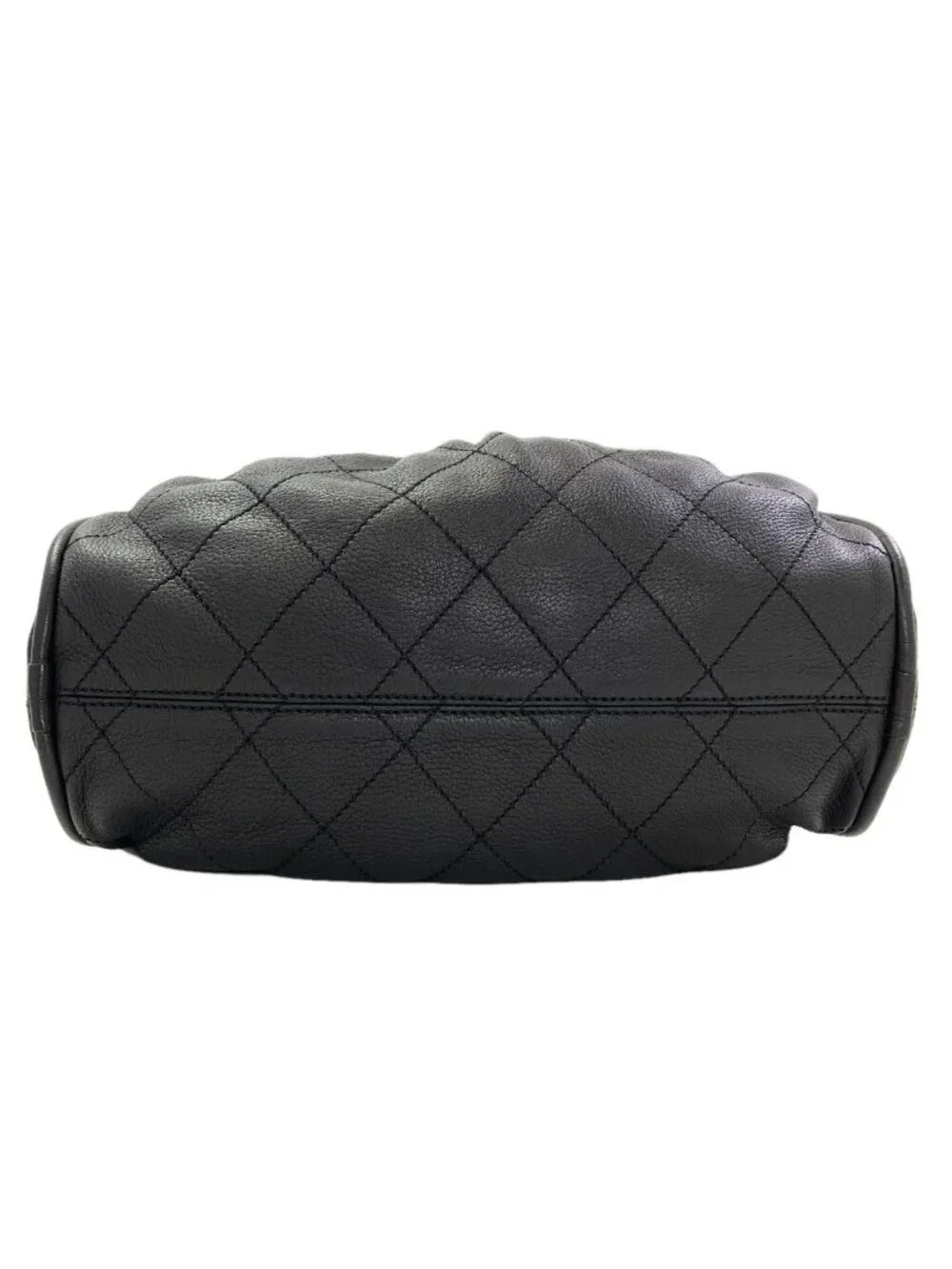 Chanel le Marais Bohler Mini Boston Quilted Silver Bag Calf